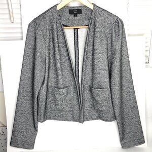 J. Crew 365 Boucle Blazer Grey Womens Jacket Top Size M Office Business Career